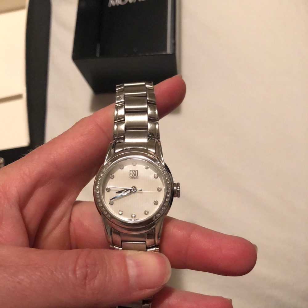 Movado ESQ Stainless Watch With Diamonds